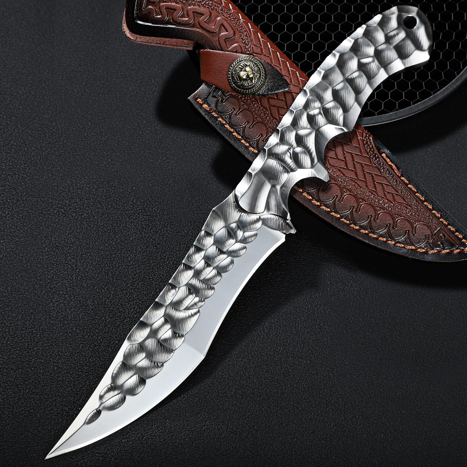 Frostfang Drakonite Edge: coltello da caccia in acciaio VG10