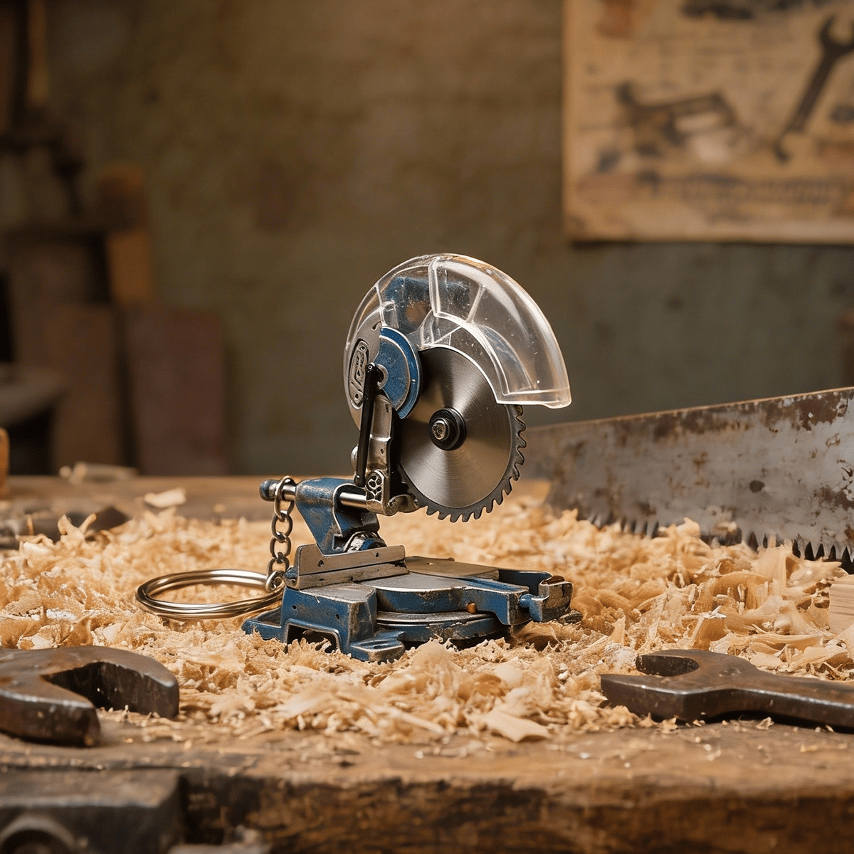 🛠️ 2-in-1 Mini Miter Saw Keychain: : On-the-Go Woodworker’s Tool + Tool Enthusiast Collectible