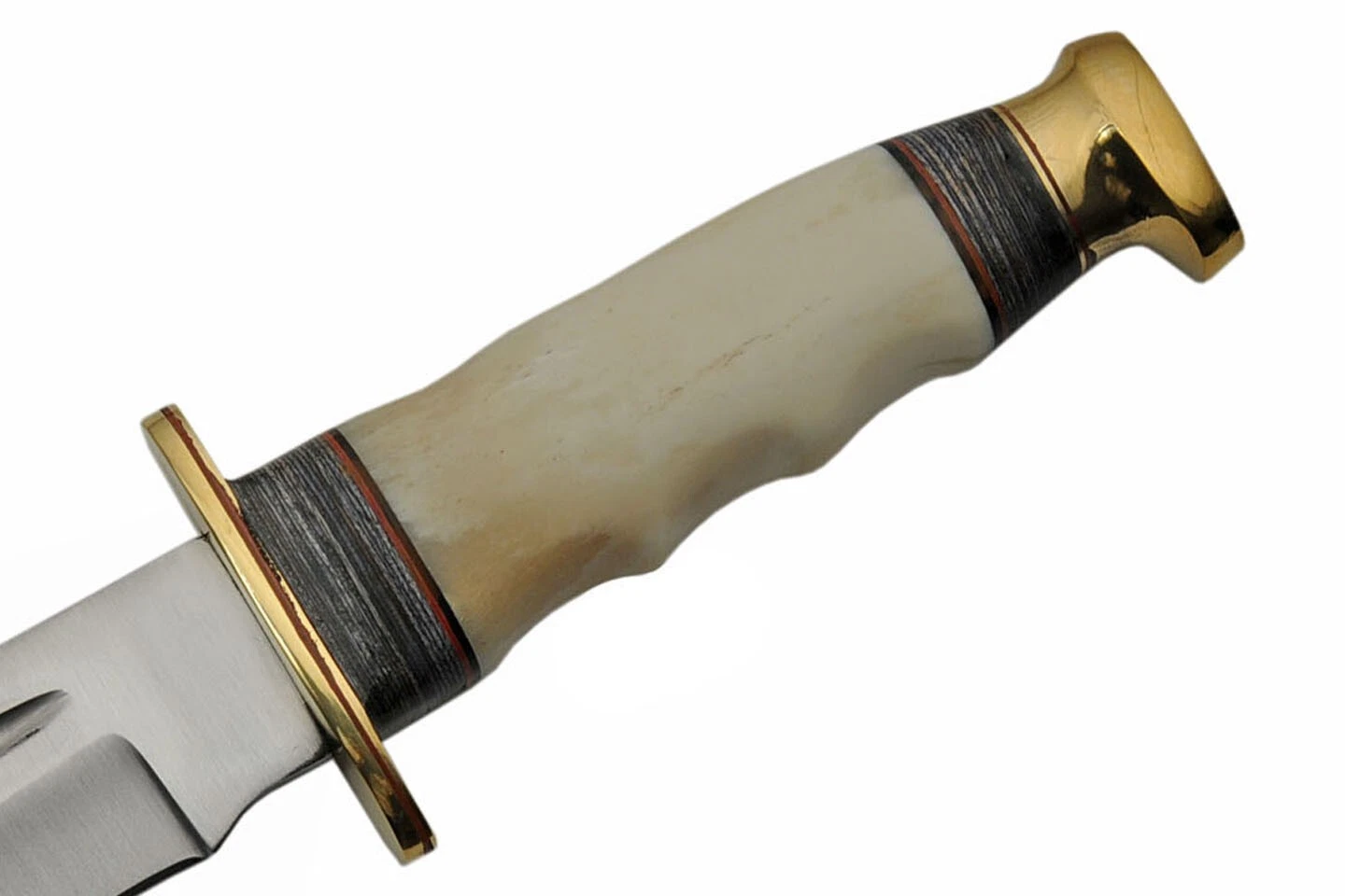 11,25" nôž Bowie Hunter s pevnou čepeľou z pravej kosti