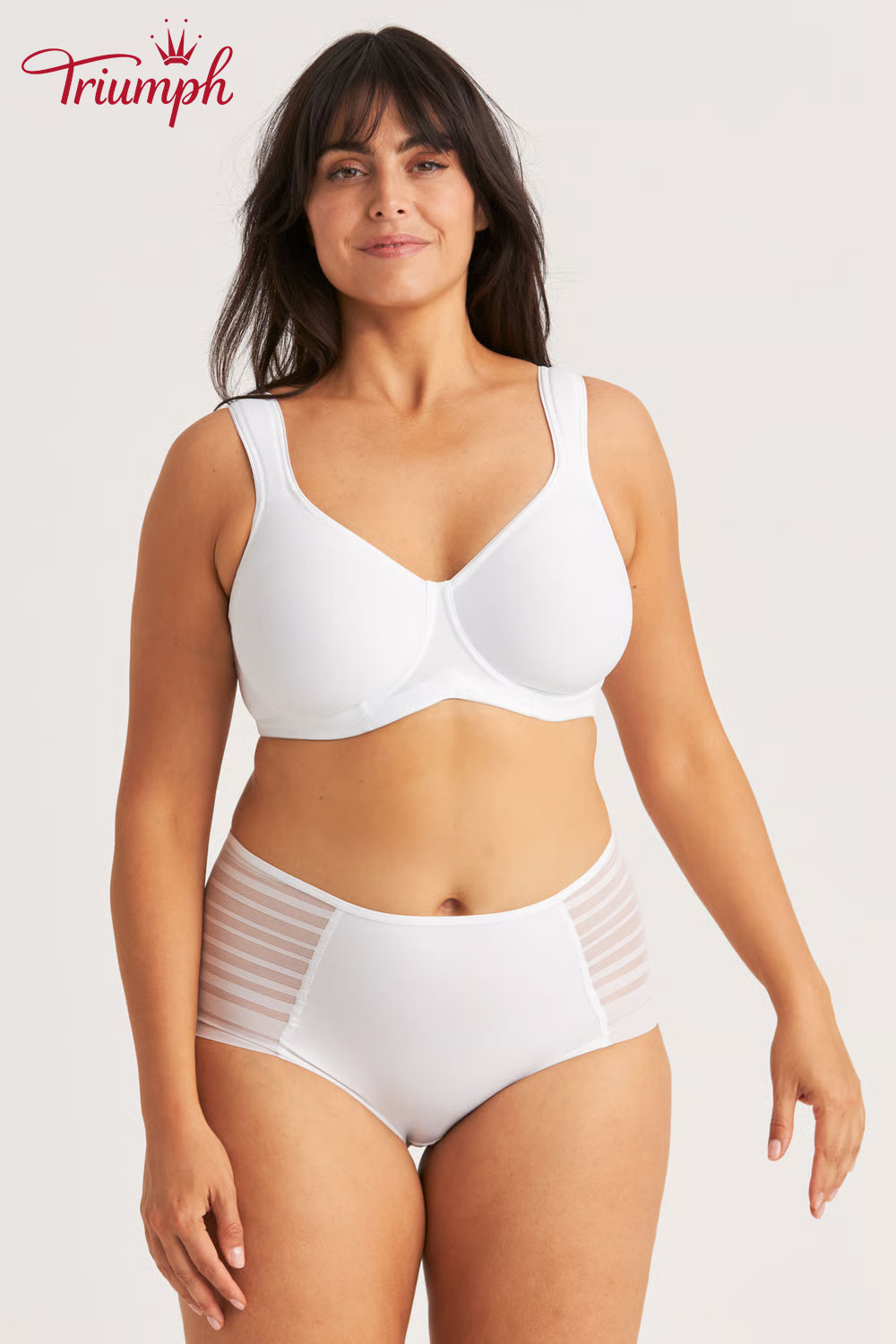 Triumph (3 bucăți) - Sutien respirabil din bumbac pentru mărimi mari
