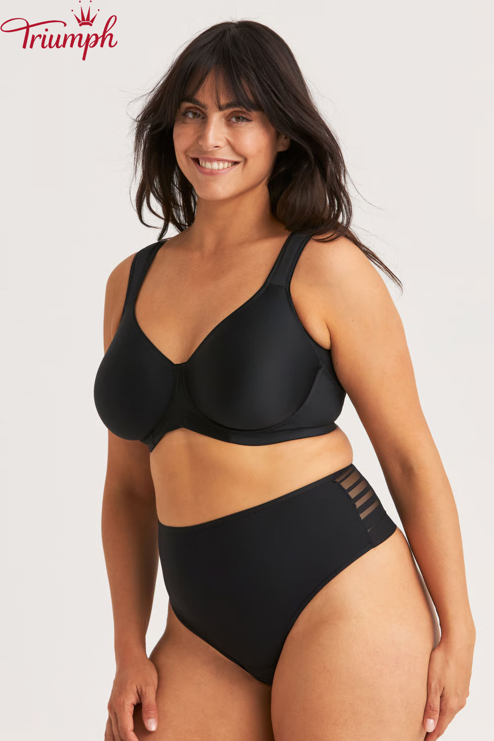 Triumph (3 bucăți) - Sutien respirabil din bumbac pentru mărimi mari