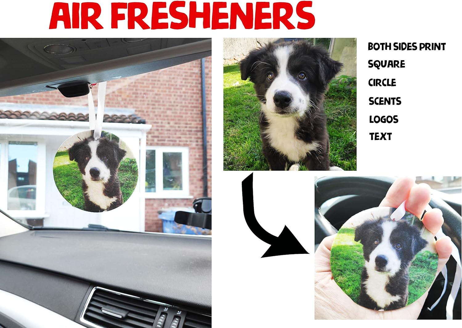 Personalised Air Freshener Car Round Shape