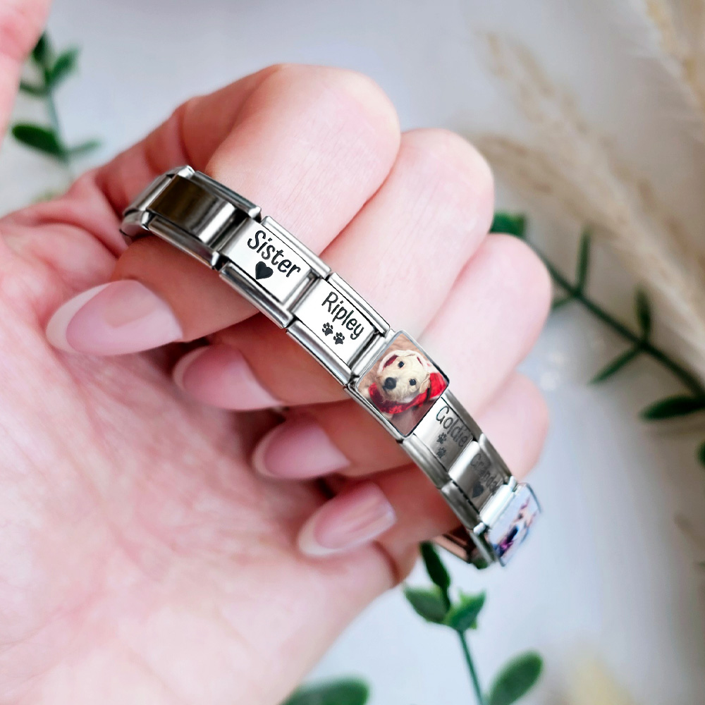 Mum Engraved Italian Charm Fits All 9mm Bracelet Links 