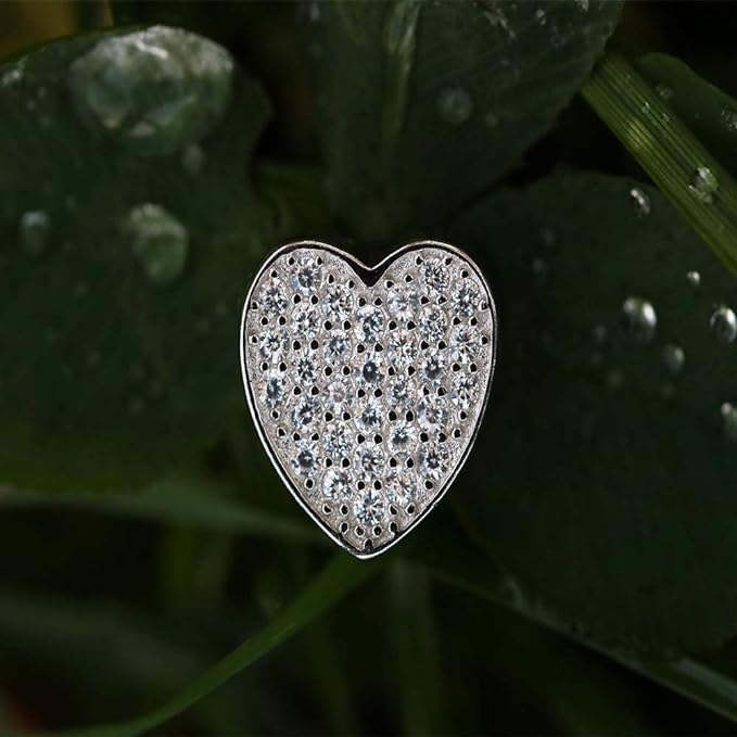 Heart Zirco Personalised S925 Sterling Silver Photo Charm