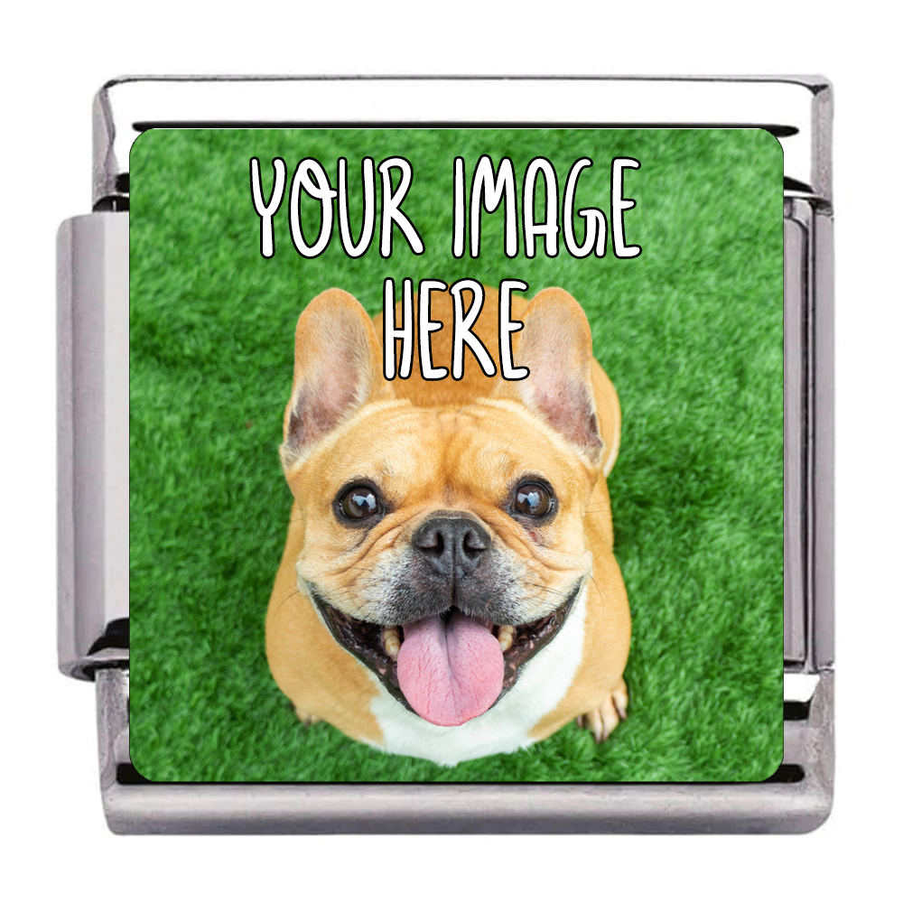 Personalised DOG Photo Charm Link fits all classic 9mm Italian style Bracelets 