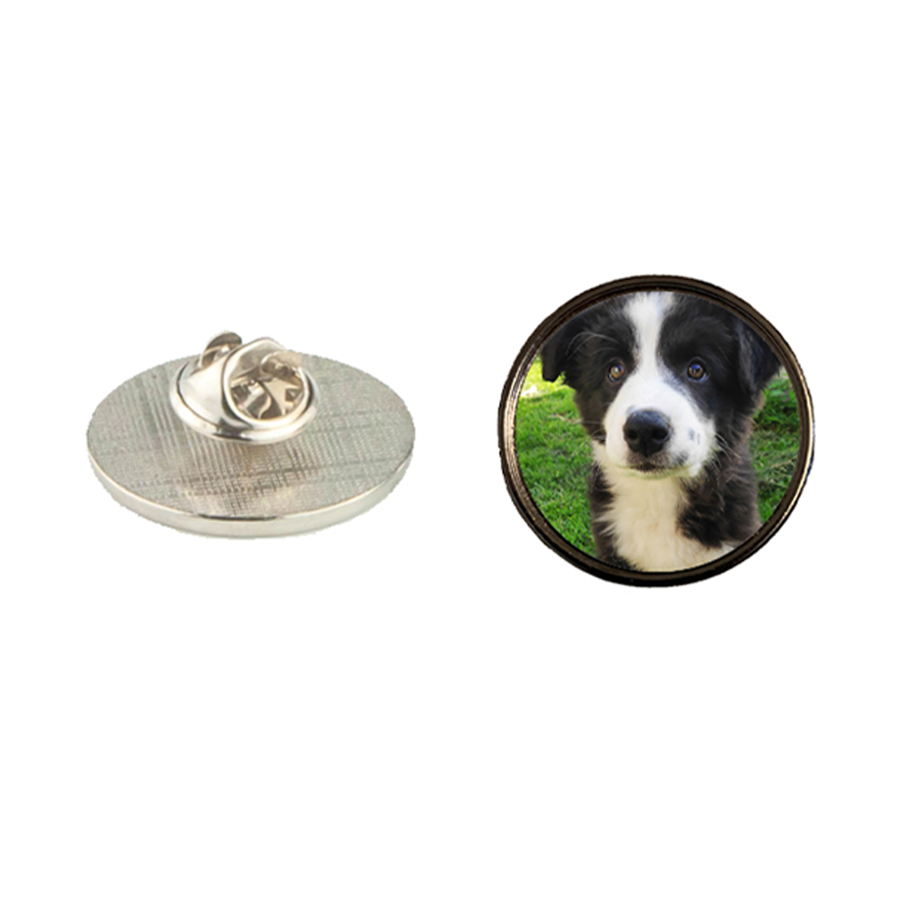 Personalised Badge Round Metal Lapel Pin With Butterfly Clutch Clasp