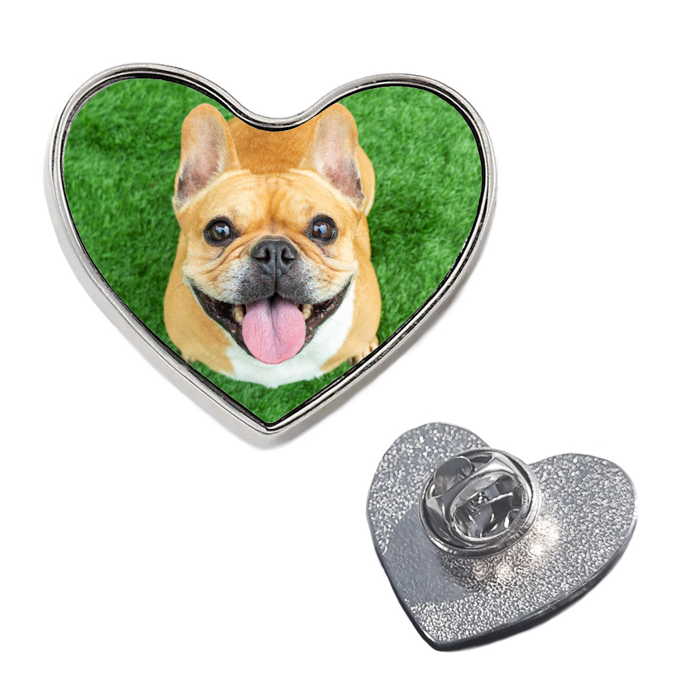 Personalised Badge Heart Metal Lapel Pin With Butterfly Clutch Clasp