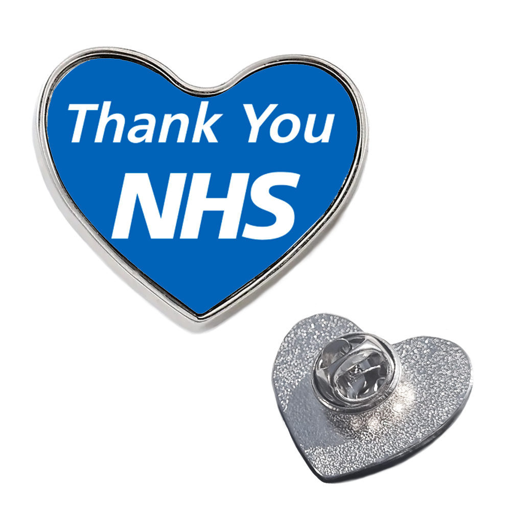 Personalised Badge Heart Metal Lapel Pin With Butterfly Clutch Clasp