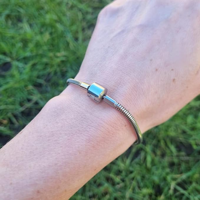 Stainless Steel 316 Snake Chain Metal Basic Charm Bracelet 