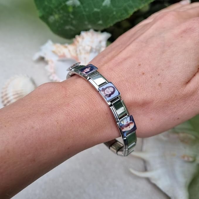 Personalised Photo Charm For Italian Style 9 mm Bracelets Stainless Steel 