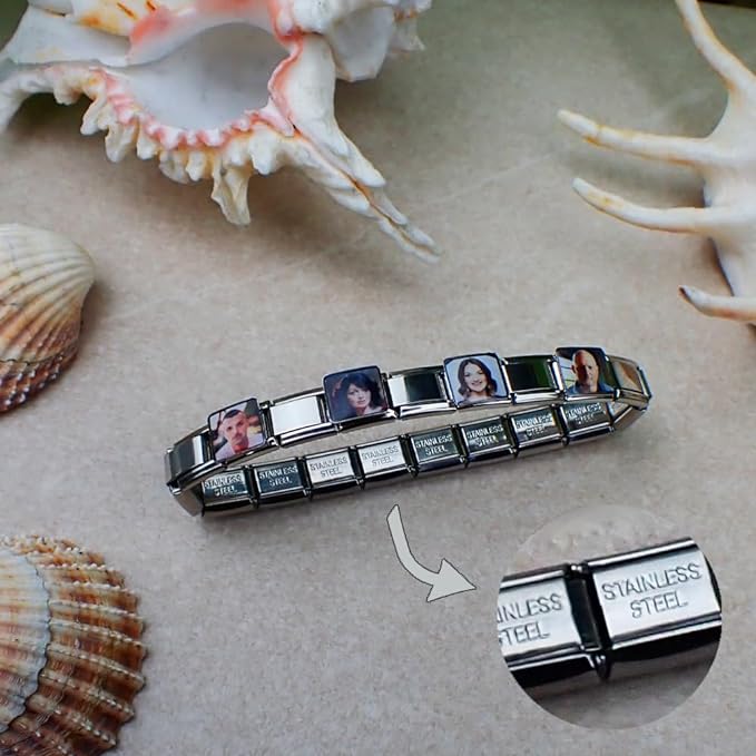 Personalised Photo Charm For Italian Style 9 mm Bracelets Stainless Steel 