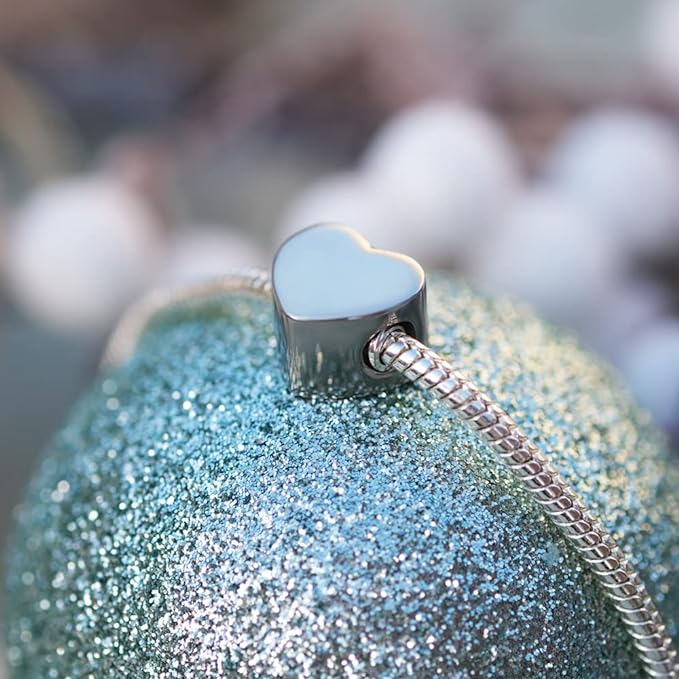 Personalised Love Heart Photo Charm Stainless Steel