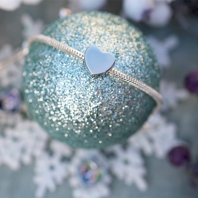 Personalised Love Heart Photo Charm Stainless Steel