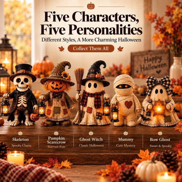 🔥🎃Vintage Halloween Lighted Figurine Collection