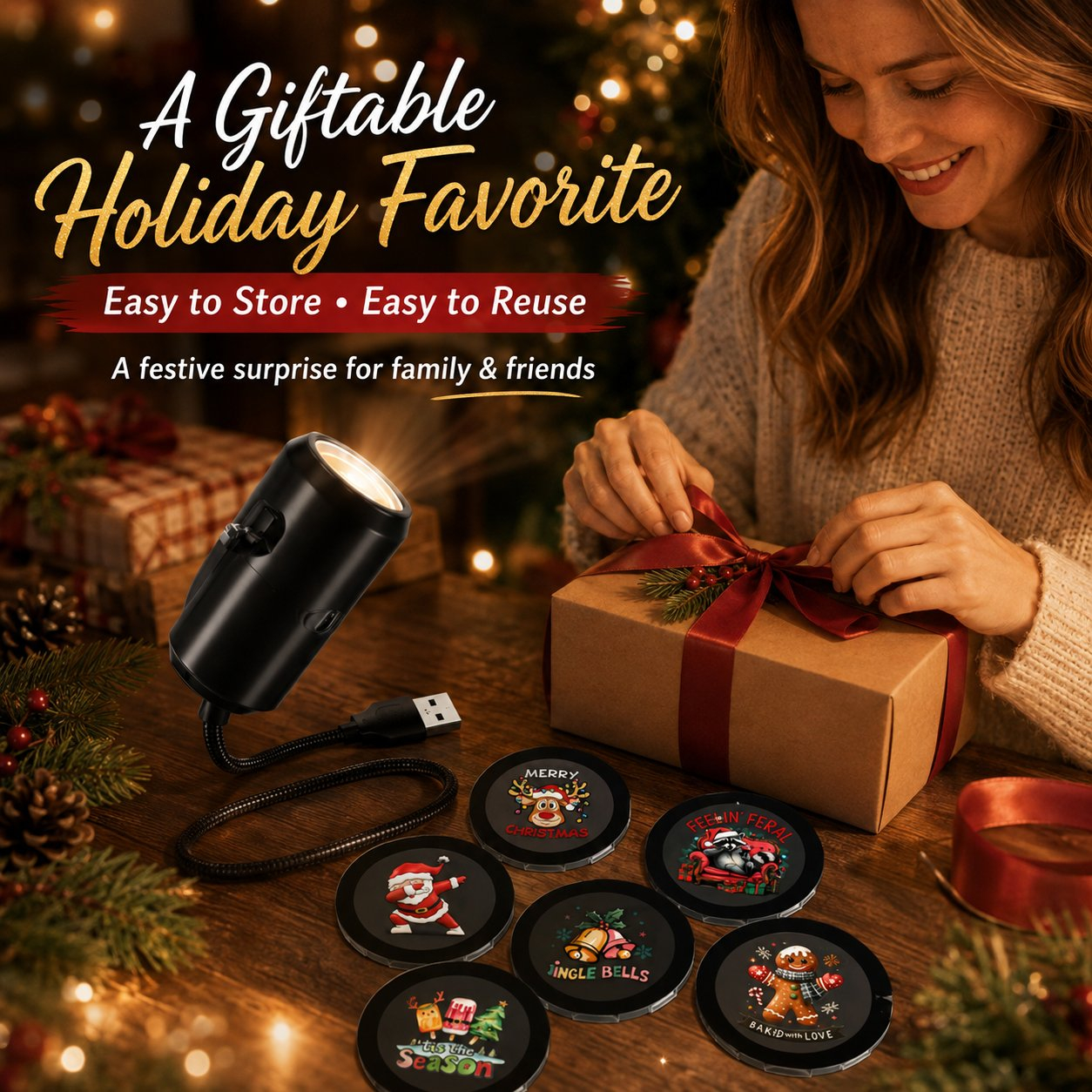 Christmas Projection Night Light-Plug