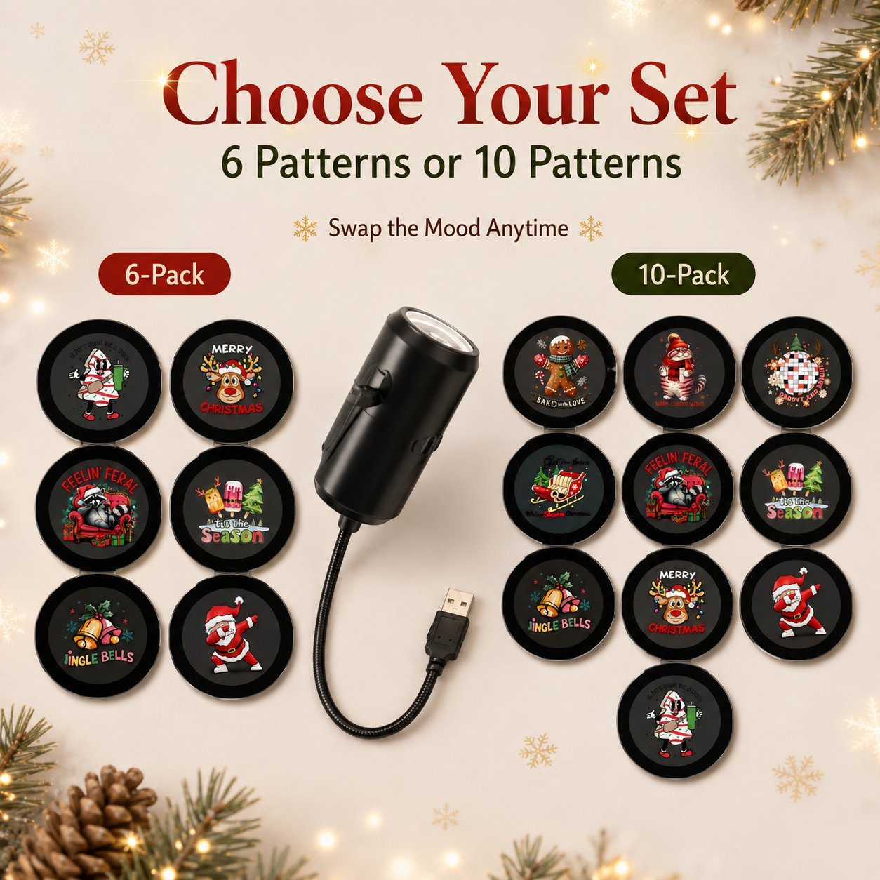 Christmas Projection Night Light-Plug