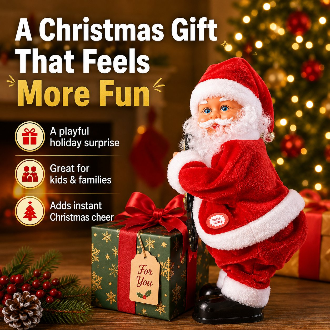 Dancing Santa Claus Toy with Music
