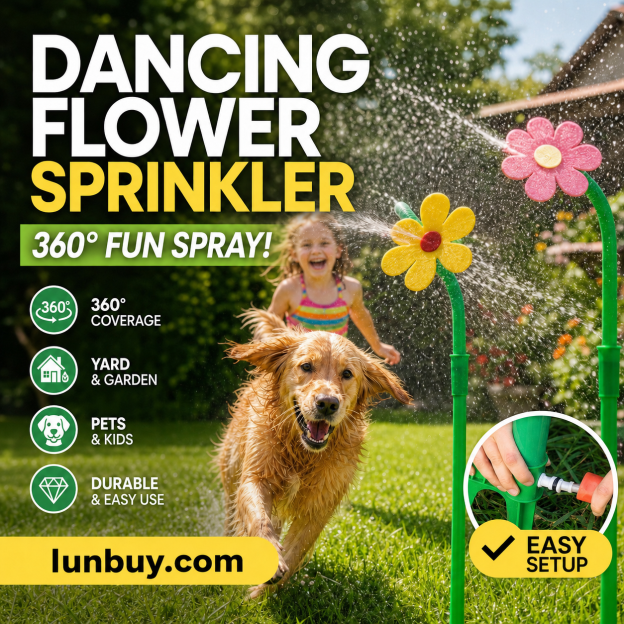 ✨️Boost your courtyard happiness! 360° Rotating Dancing Flower Sprinkler-Funny Dancing Flower Yard Lawn Sprinkler