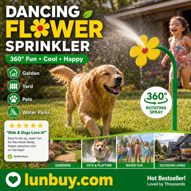 ✨️Boost your courtyard happiness! 360° Rotating Dancing Flower Sprinkler-Funny Dancing Flower Yard Lawn Sprinkler