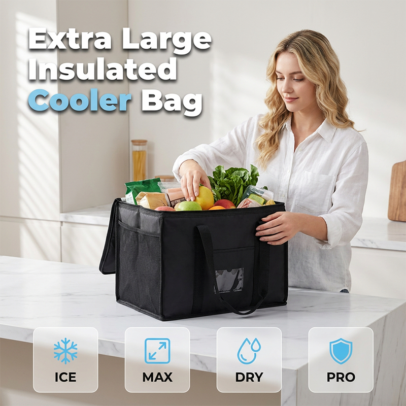 Extra Large Reusable Insulated Cooler Bag
