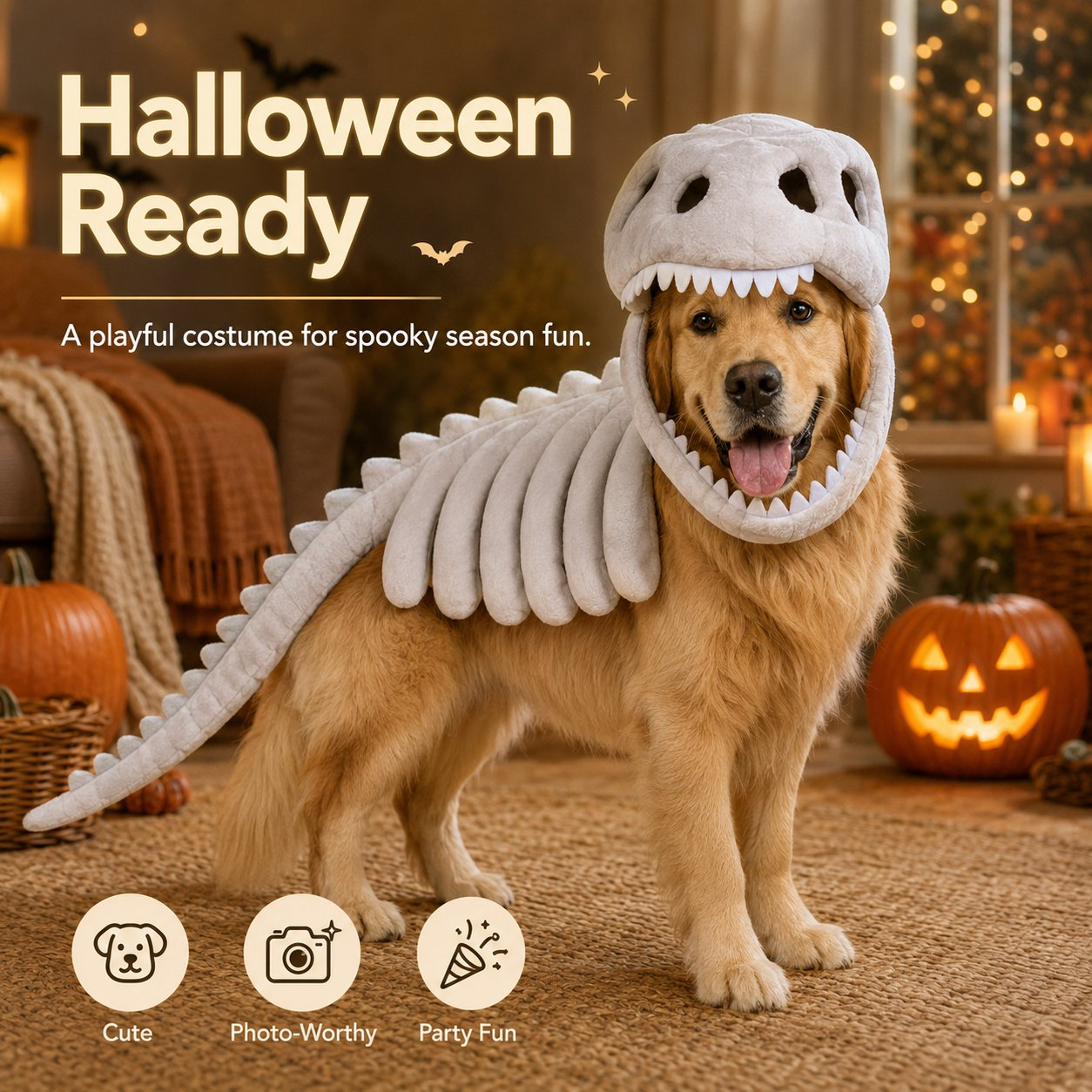 ✨Dinosaur skeleton pet clothing
