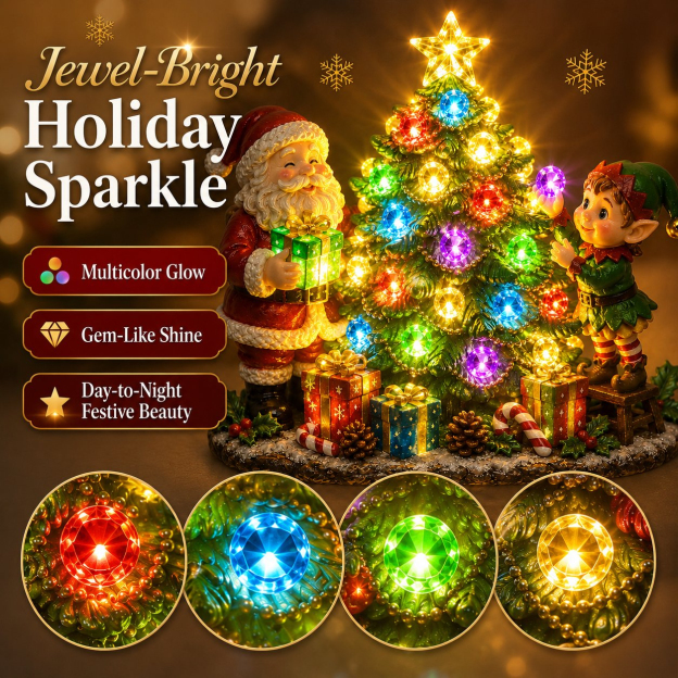 Jeweled Christmas Tree Plug-In Night Light
