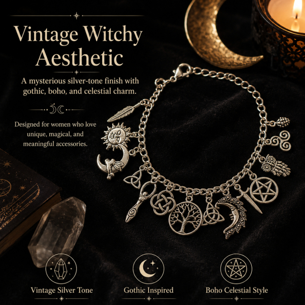 Vintage Witchy Charm Bracelet