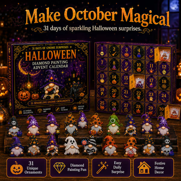 31 Days of Gnome Surprises Halloween Diamond Painting Advent Calendar