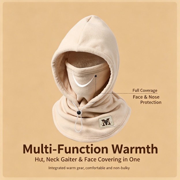 Fleece Double Layer Integrated Hat – Achandise