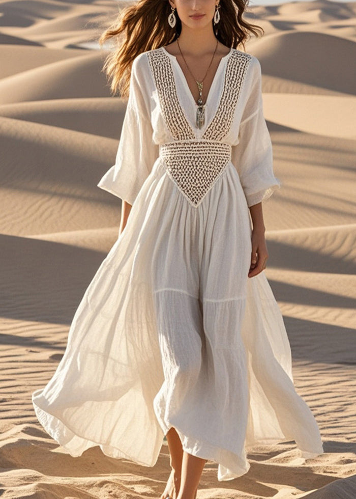 ✨2025 Hot Sale💖Summer Bohemian V-neck Maxi Dress