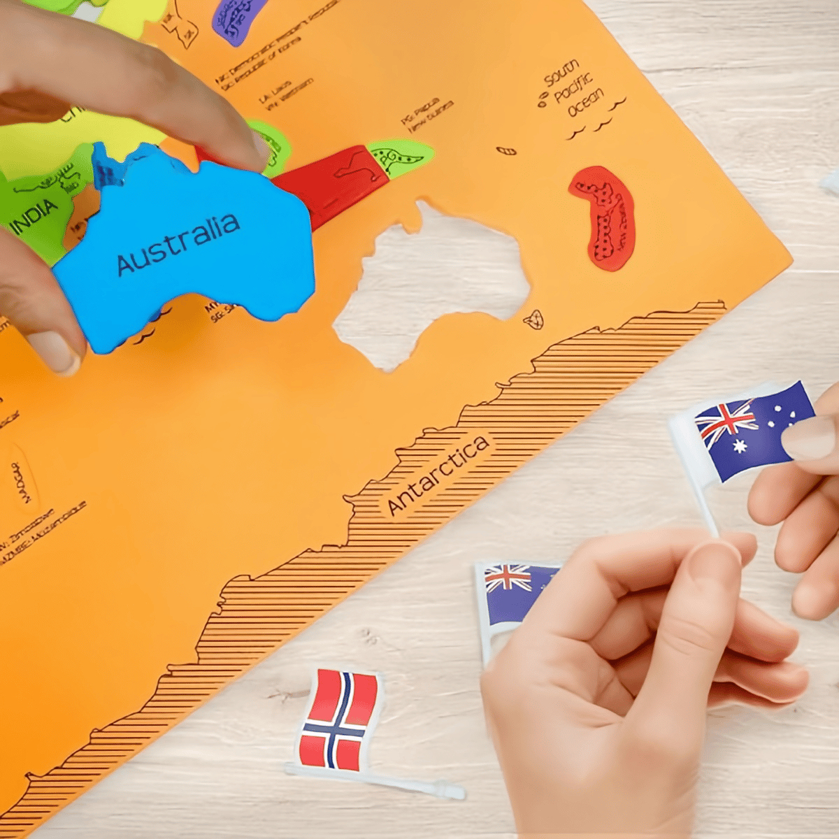 World Map & USA Map Puzzle Set