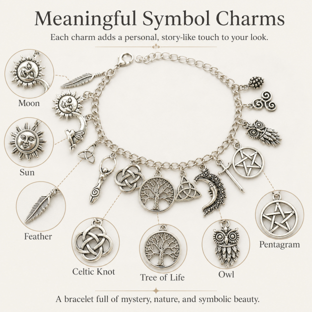 Vintage Witchy Charm Bracelet