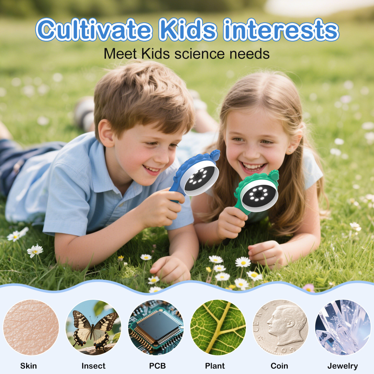 Kids Digital Video Microscope with Screen – Portable Science Explorer for Little Investigators