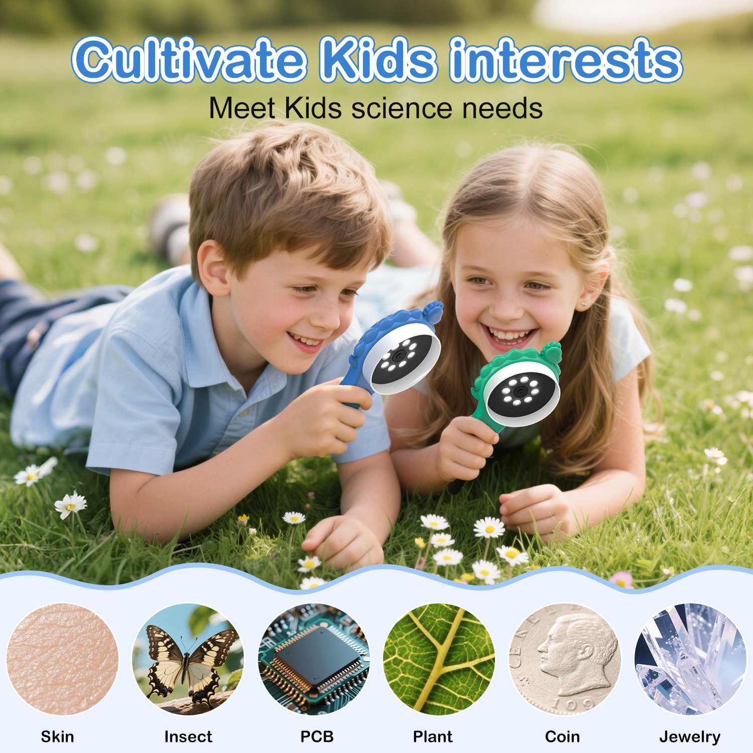 Kids Digital Video Microscope with Screen – Portable Science Explorer for Little Investigators