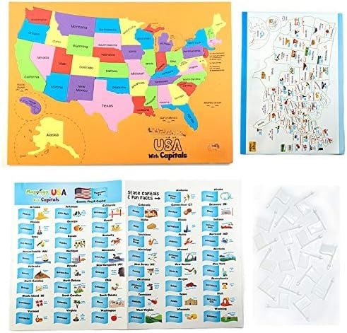 World Map & USA Map Puzzle Set