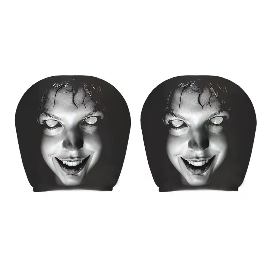 🔥 Funny Cartoon Car Headrest Covers – 2PCS Universal Fit