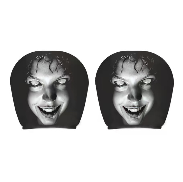 🔥 Funny Cartoon Car Headrest Covers – 2PCS Universal Fit