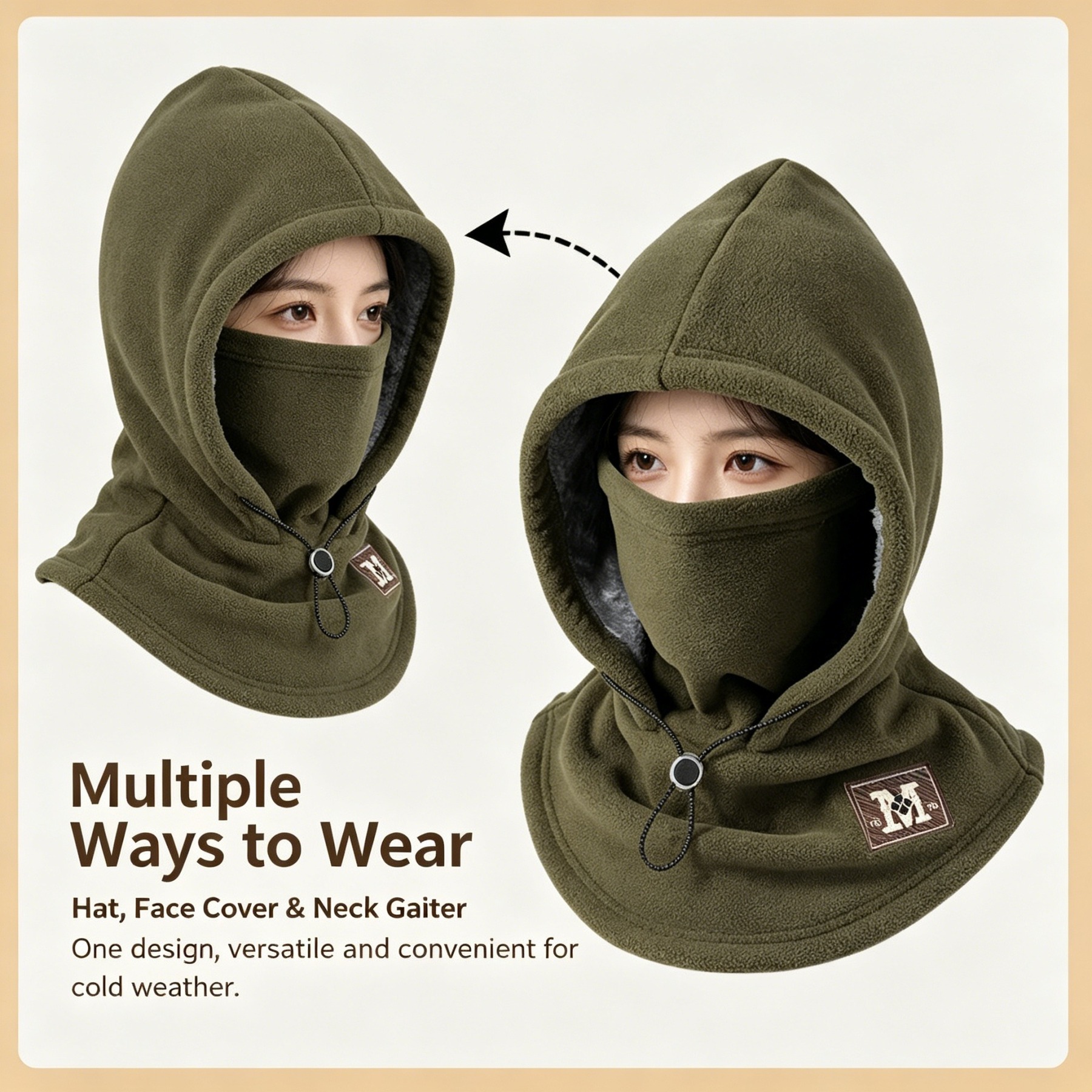 Fleece Double Layer Integrated Hat – Achandise