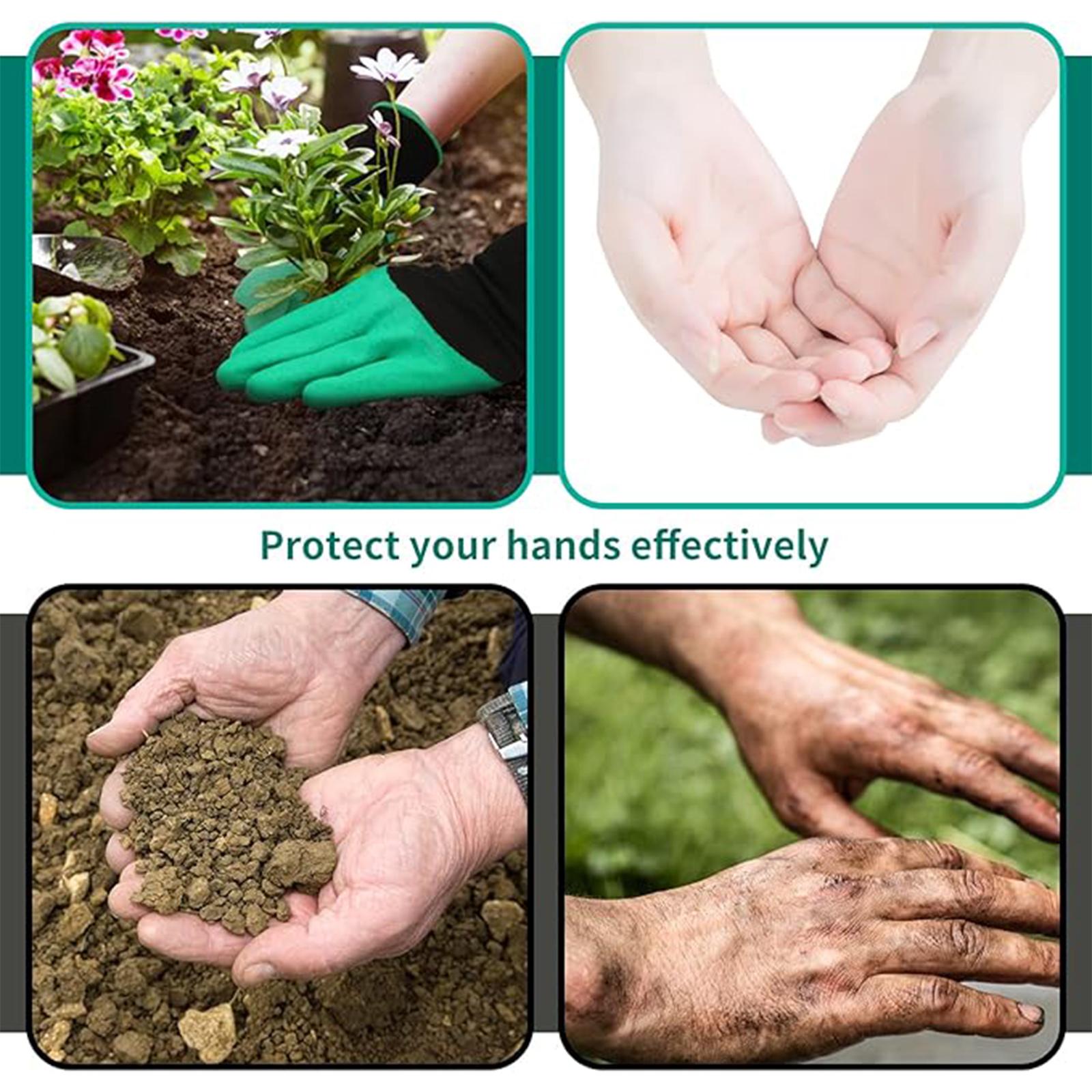 Garden Gloves,Garden Gloves with Claws,Used for Digging and Planting Easily,Gardening Work Gloves with Sturdy Claws Quick & Easy.