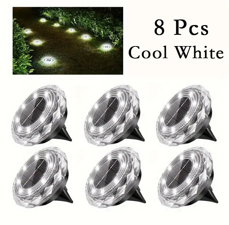 ✨ Solar Outdoor Lights 8 PCS | Waterproof 8LED Lawn Lighting
