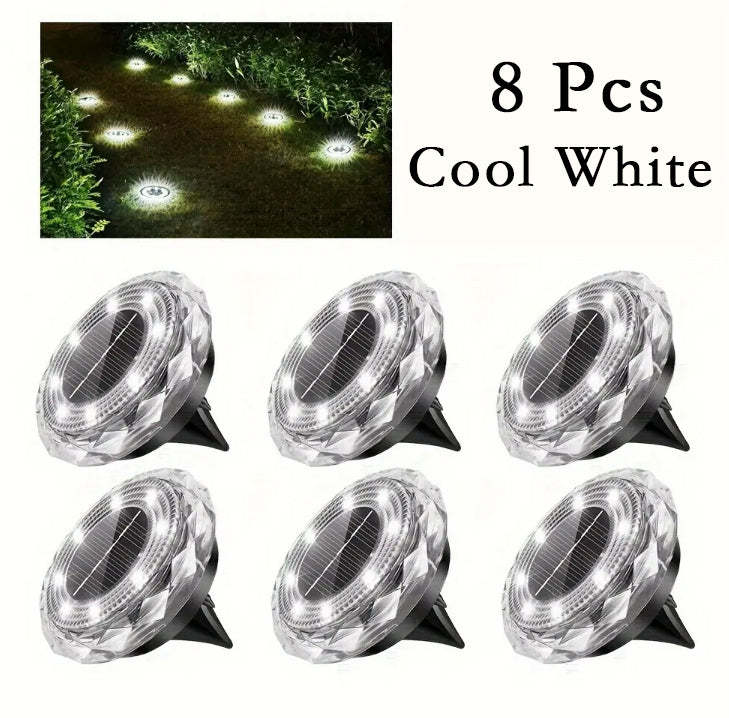 ✨ Solar Outdoor Lights 8 PCS | Waterproof 8LED Lawn Lighting