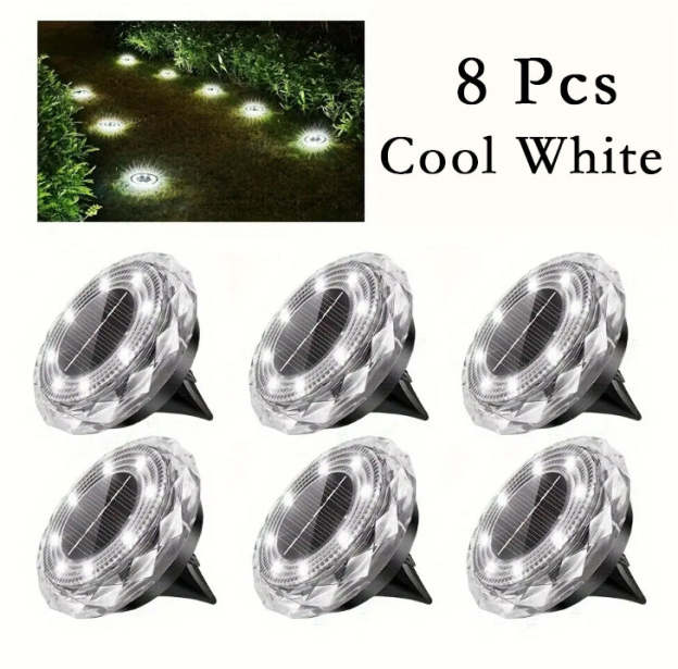 ✨ Solar Outdoor Lights 8 PCS | Waterproof 8LED Lawn Lighting