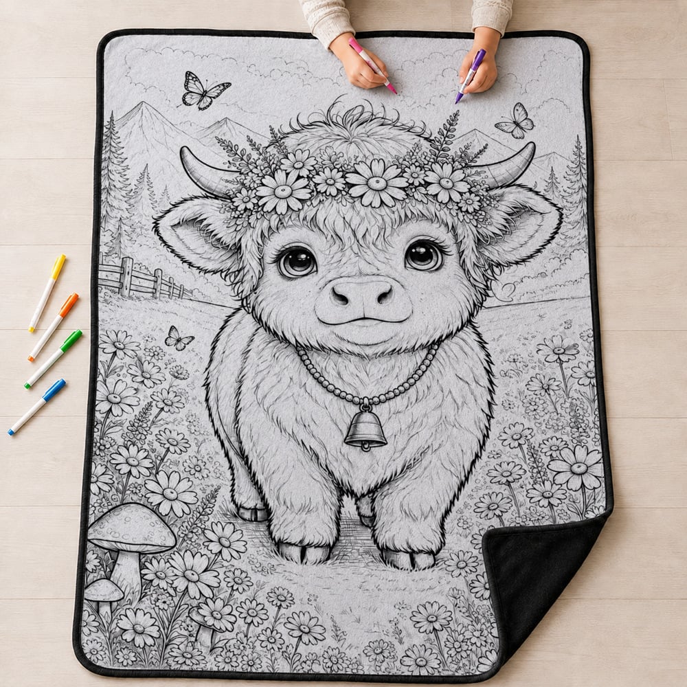 🎃Halloween Themed DIY Colour-In Blanket Kit for Kids🌈🖋️Comes with Fabric Markers