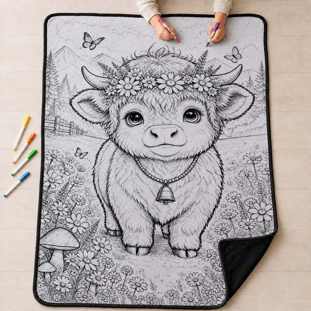 🎃Halloween Themed DIY Colour-In Blanket Kit for Kids🌈🖋️Comes with Fabric Markers