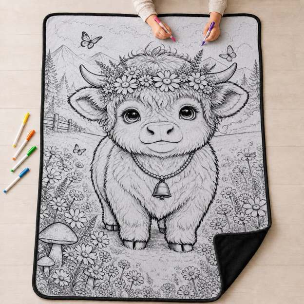 🎃Halloween Themed DIY Colour-In Blanket Kit for Kids🌈🖋️Comes with Fabric Markers