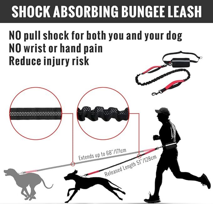 🔥Summer Hot Sale - Hands Free Dog Leash with Zipper Pouch🐕
