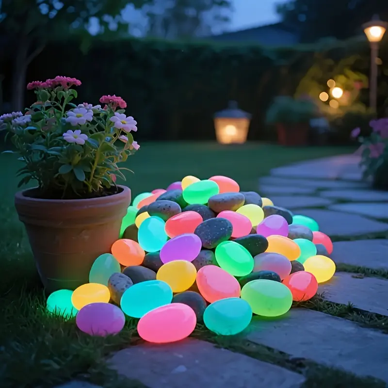 ✨ Glow-in-the-Dark Pebbles: Illuminate Your Garden, Aquarium & Outdoor Spaces! 🌙🌿