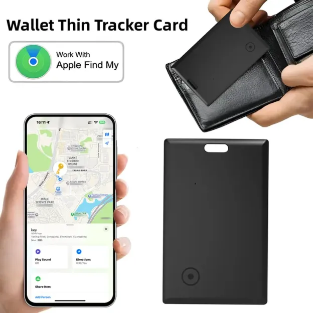 Apple MFi Certified Bluetooth Tracker Card for iPhone 📱 | Find Keys, Wallet & Passport 🔑🎒 | 5-10 Year Battery Life 🔋 | Smart Item Locator & Perfect Gift for Her 🎁