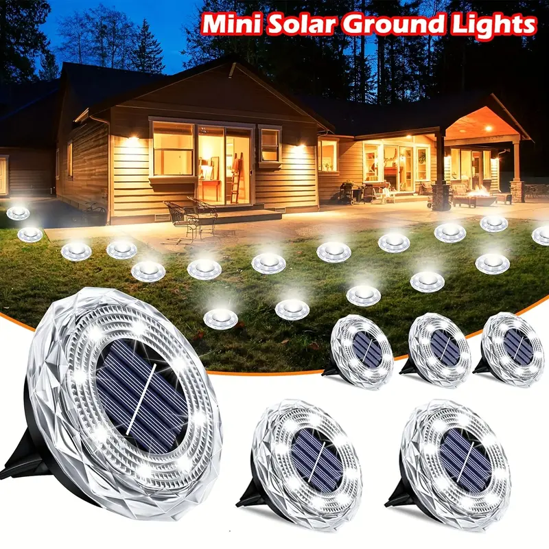 ✨ Solar Outdoor Lights 8 PCS | Waterproof 8LED Lawn Lighting