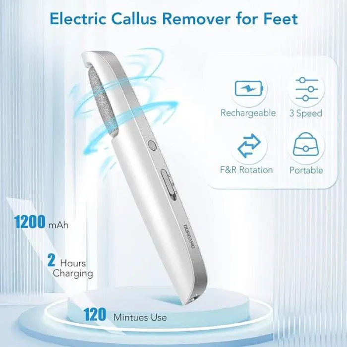 🥳2026 HOT SALE🥳💞50K+ SOLD!💥🎁✨ 50% OFF! Electric Feet Callus Remover – 360° roller, 3 speeds. Safe for dry & wet use. USB rechargeable, 100 mins runtime. Baby‑soft feet at home. 🦶💨